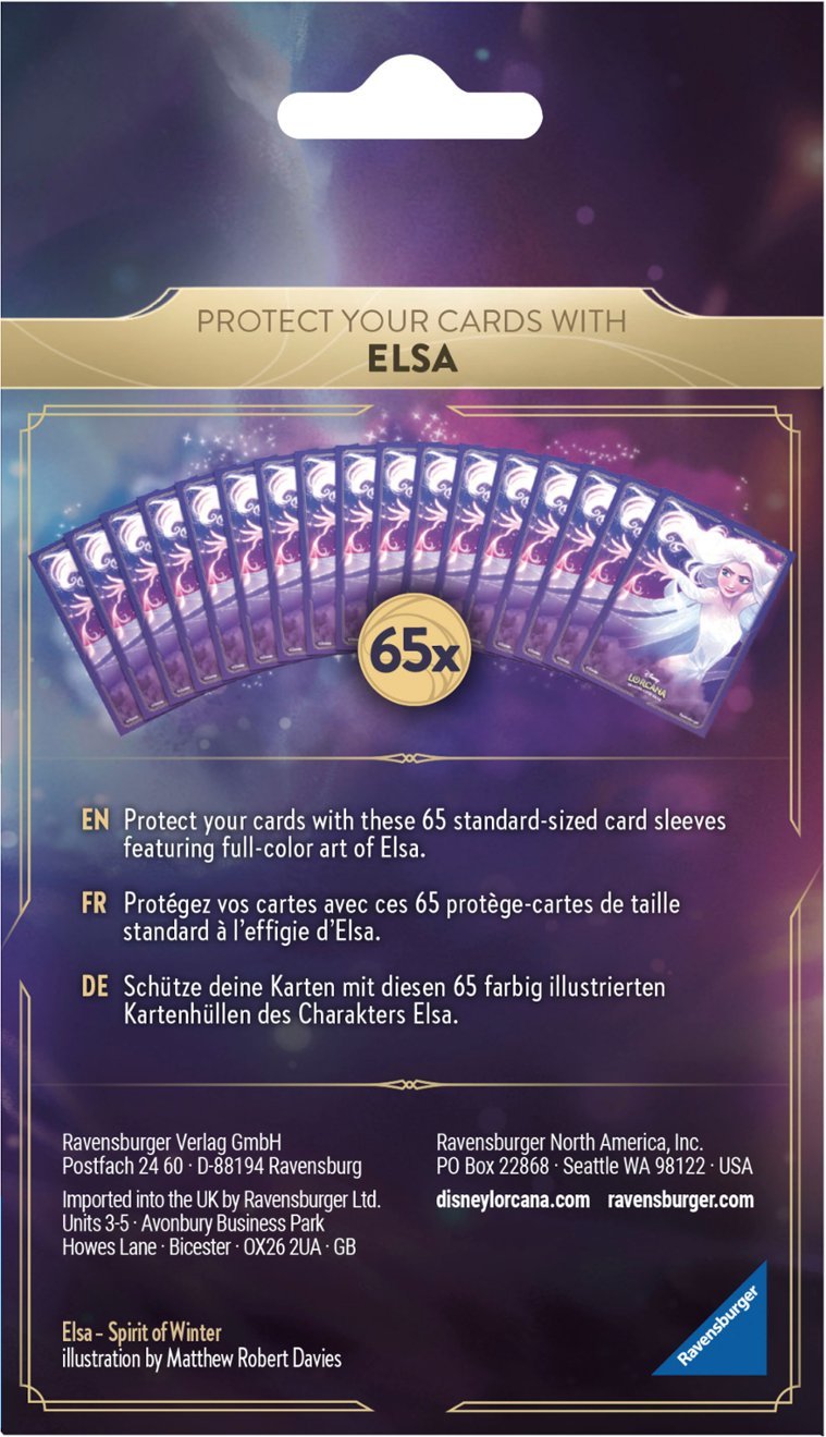 Disney Lorcana TCG The First Chapter Card Sleeves (65-Count) - Elsa